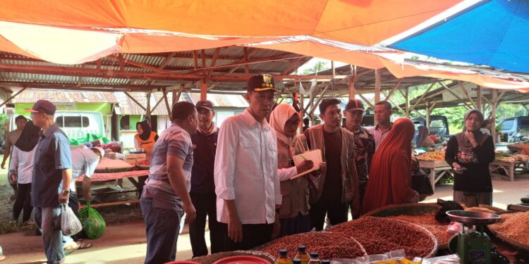 Antisipasi Lonjakan Harga, Bupati Iskandar Pantau Langsung Pasar Tradisional Soguo